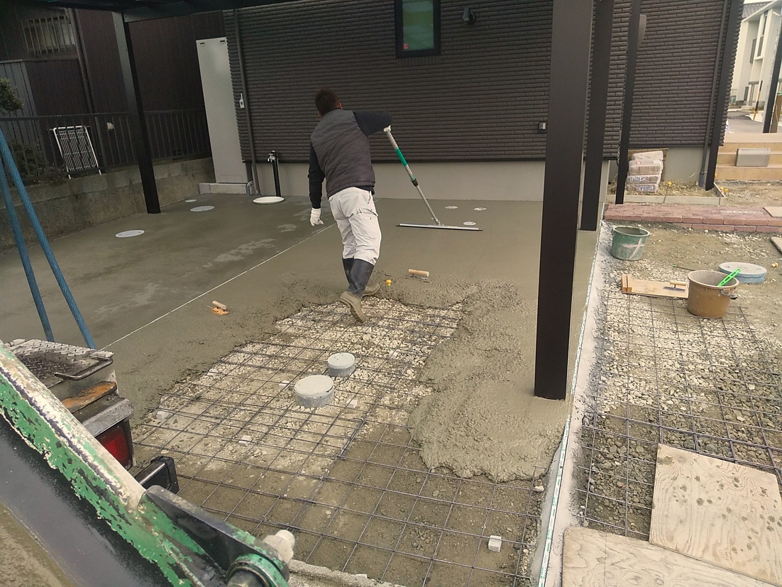 佐官 外構 DIY コンクリート 施工 道具